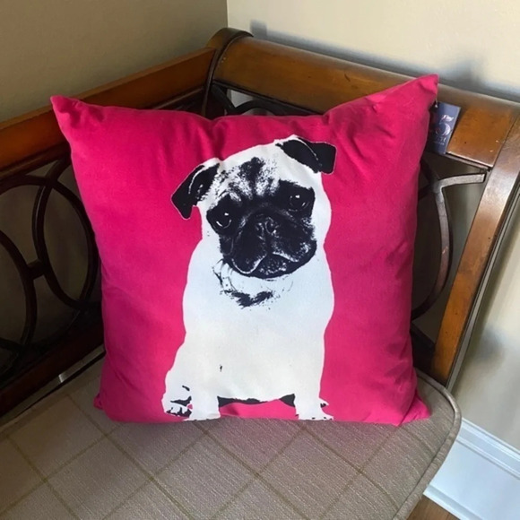 425 South Los Angeles Other - 425 South Los Angeles Pink Pug Pillow